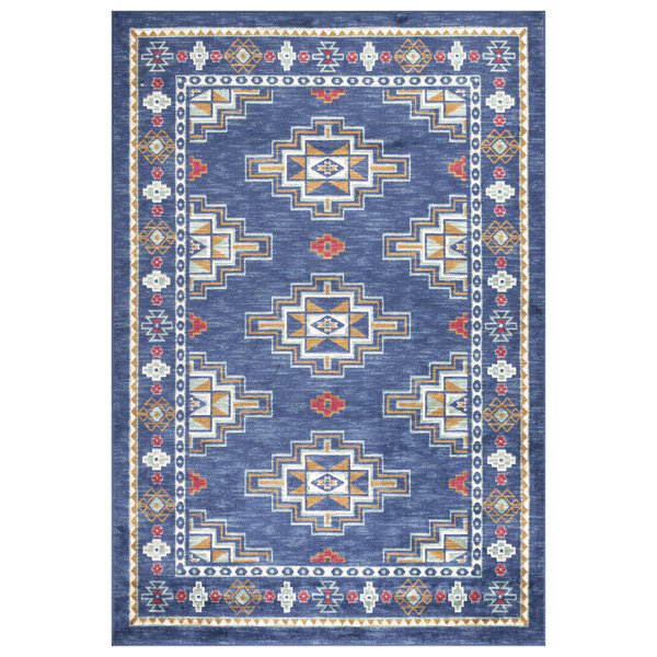 Gracie Oaks Luxury Modern Design Large Area Rugs Door Carpets Floor Mats Blue & Reviews